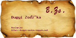 Bugyi Zsóka névjegykártya